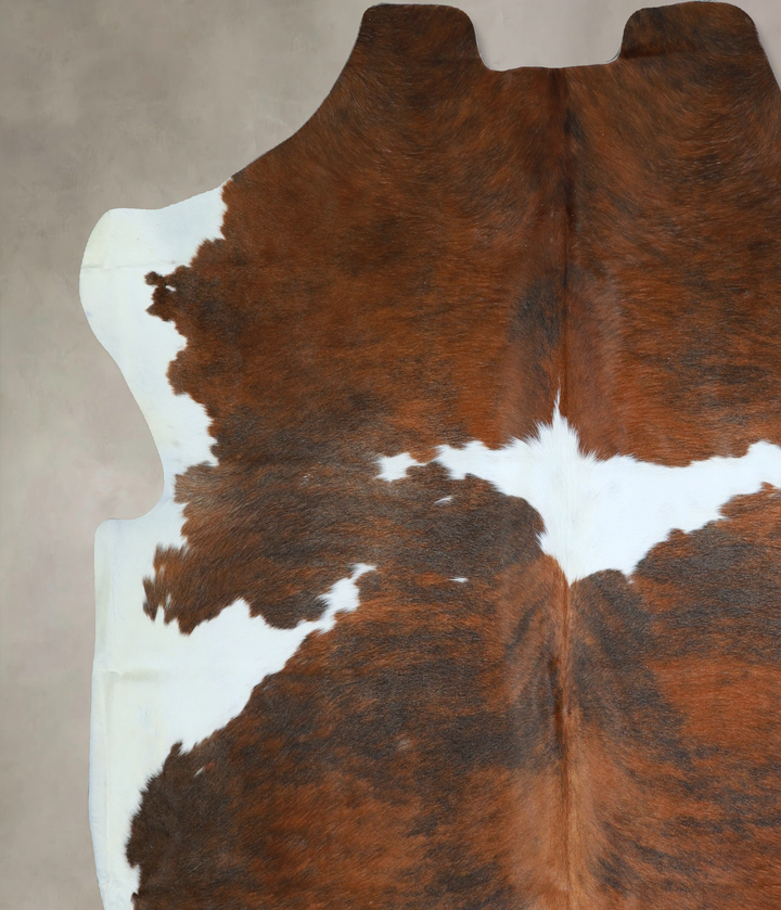 Tricolor X-Large European Cowhide Rug 7'0"H x 7'0"W #A41045 by Hudson Hides
