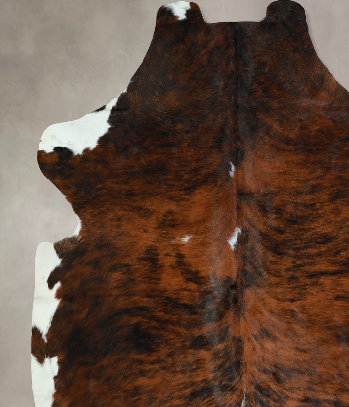 Tricolor X-Large European Cowhide Rug 7'4"H x 6'3"W #A41046 by Hudson Hides