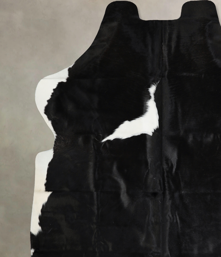 Black and White X-Large Brazilian Cowhide Rug 7'0"H x 6'9"W #A41058 by Hudson Hides