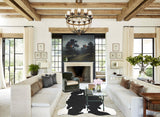 Black and White X-Large Brazilian Cowhide Rug 7'0"H x 6'9"W #A41058 by Hudson Hides
