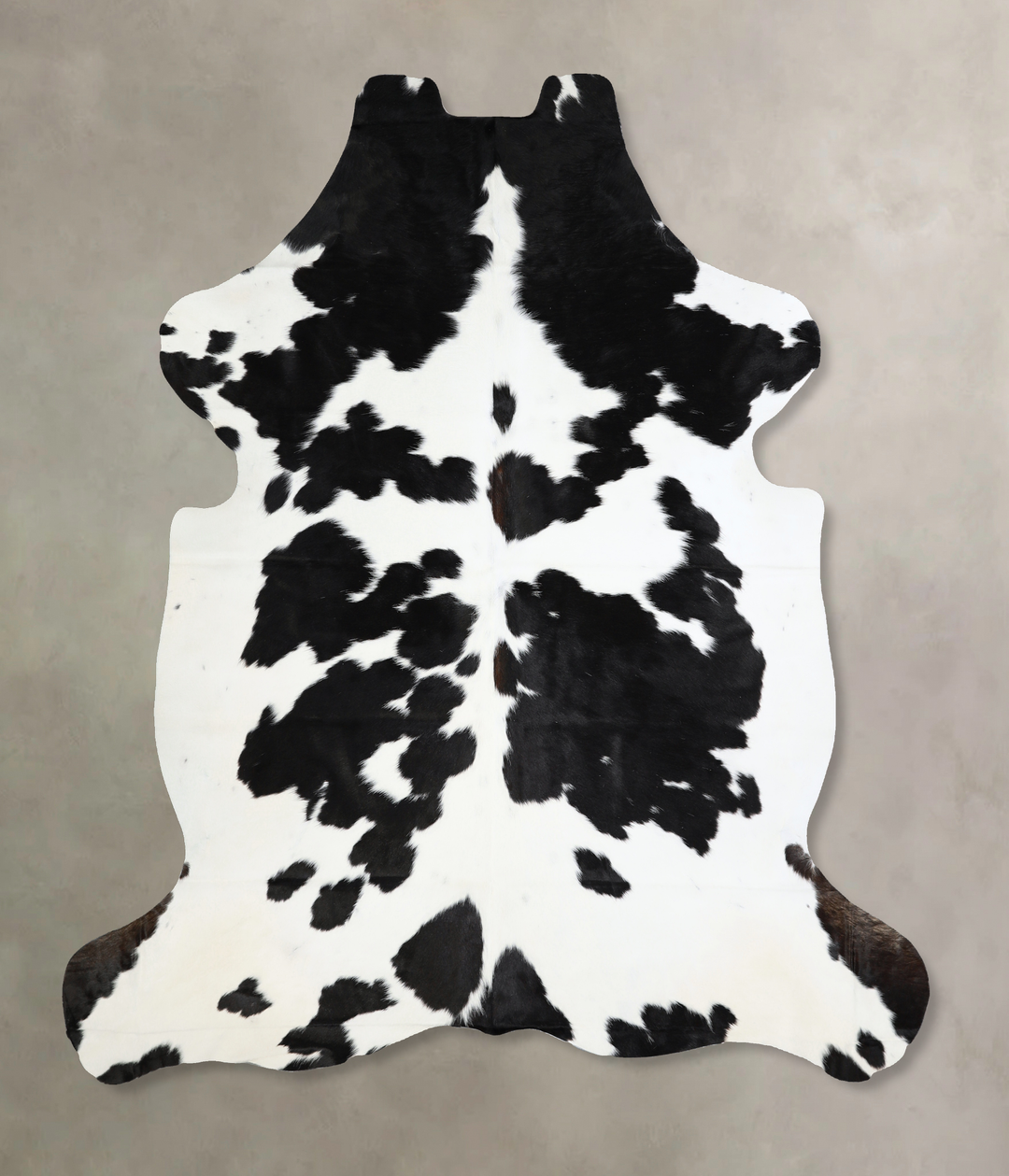 Black and White X-Large Brazilian Cowhide Rug 7'1"H x 6'5"W #A41060 by