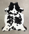 Black and White X-Large Brazilian Cowhide Rug 7'1