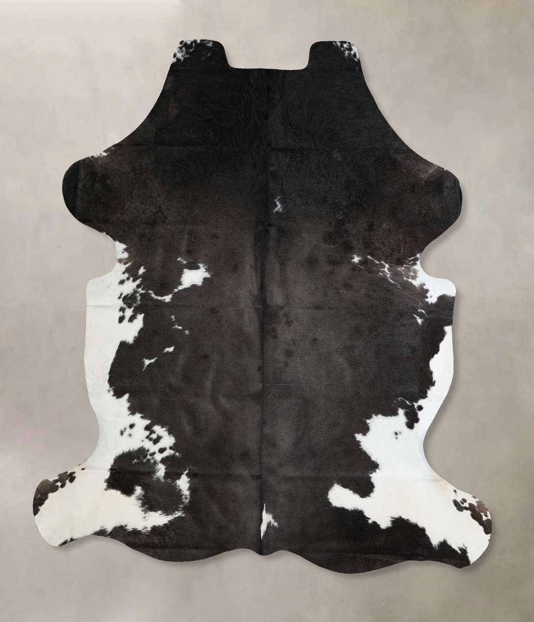Black and White X-Large Brazilian Cowhide Rug 7'1"H x 6'4"W #A41061 by