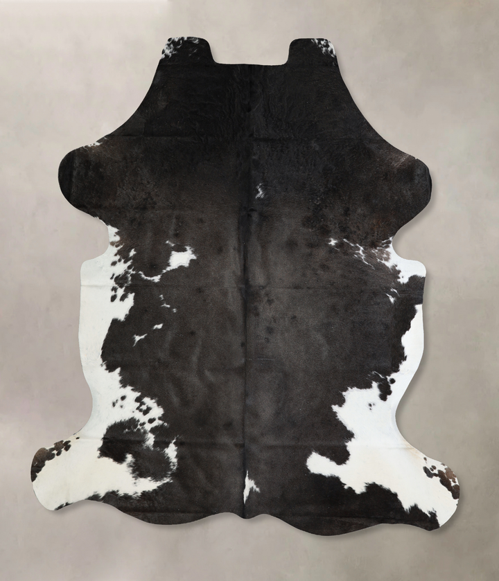 Black and White X-Large Brazilian Cowhide Rug 7'1"H x 6'4"W #A41061 by Hudson Hides
