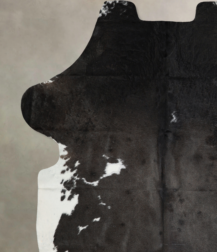 Black and White X-Large Brazilian Cowhide Rug 7'1"H x 6'4"W #A41061 by Hudson Hides