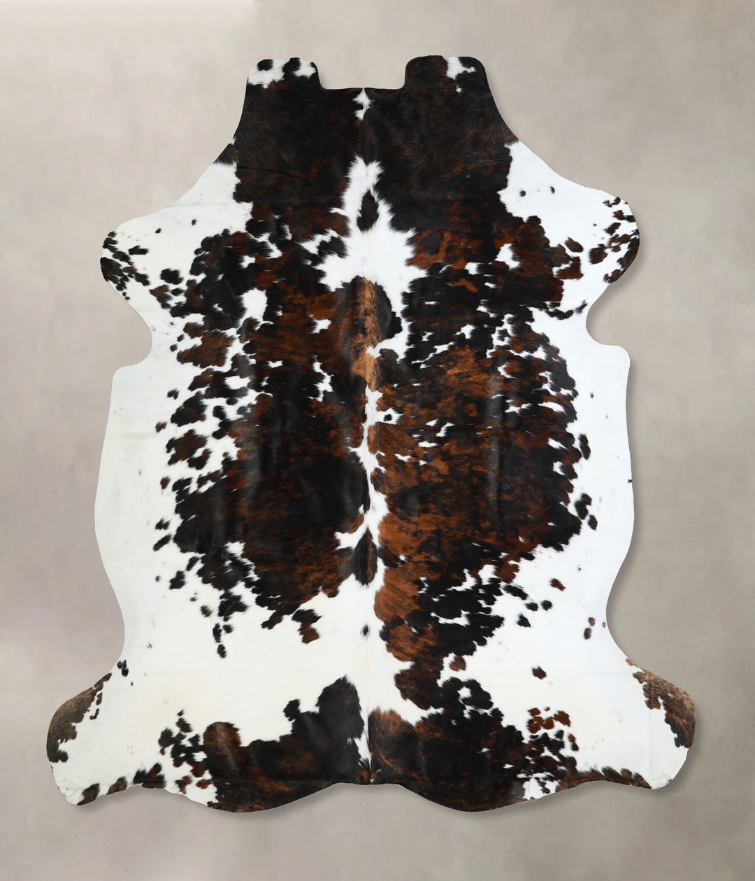 Tricolor X-Large European Cowhide Rug 7'4"H x 6'8"W #A41071 by Hudson 