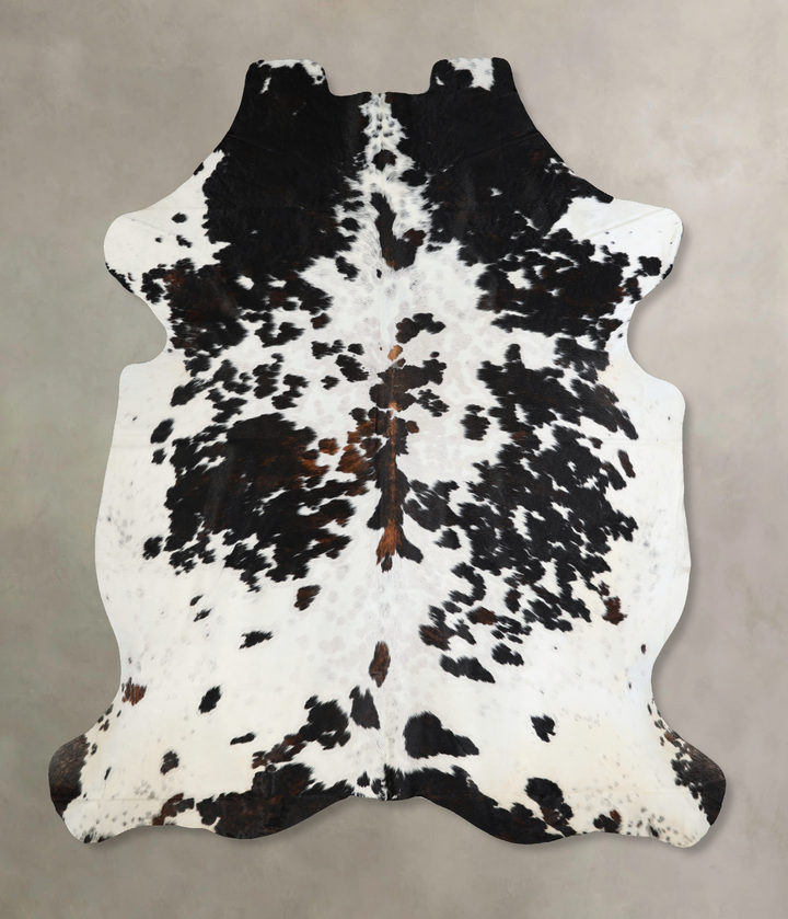 Tricolor X-Large European Cowhide Rug 7'6"H x 6'4"W #A41074 by Hudson Hides