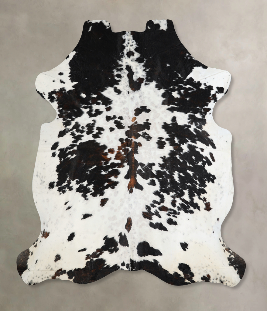 Tricolor X-Large European Cowhide Rug 7'6"H x 6'4"W #A41074 by Hudson Hides