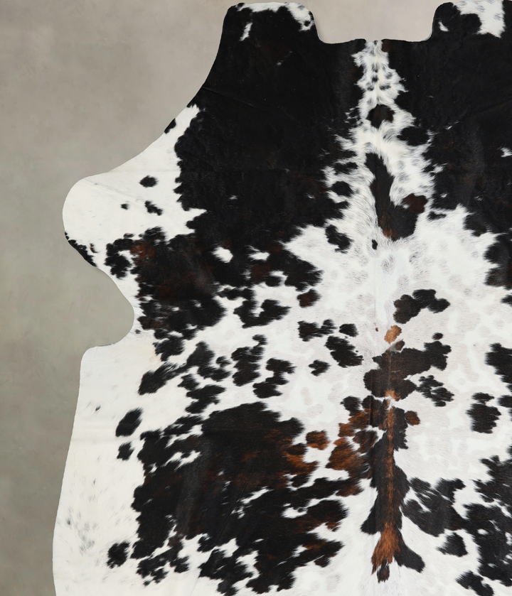 Tricolor X-Large European Cowhide Rug 7'6"H x 6'4"W #A41074 by Hudson Hides