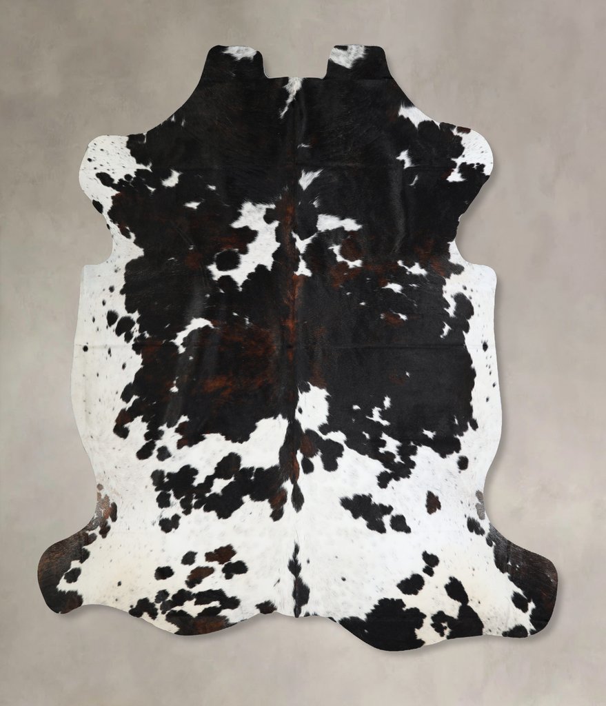 Tricolor XX-Large European Cowhide Rug 7'5"H x 6'10"W #A41075 by Hudson Hides