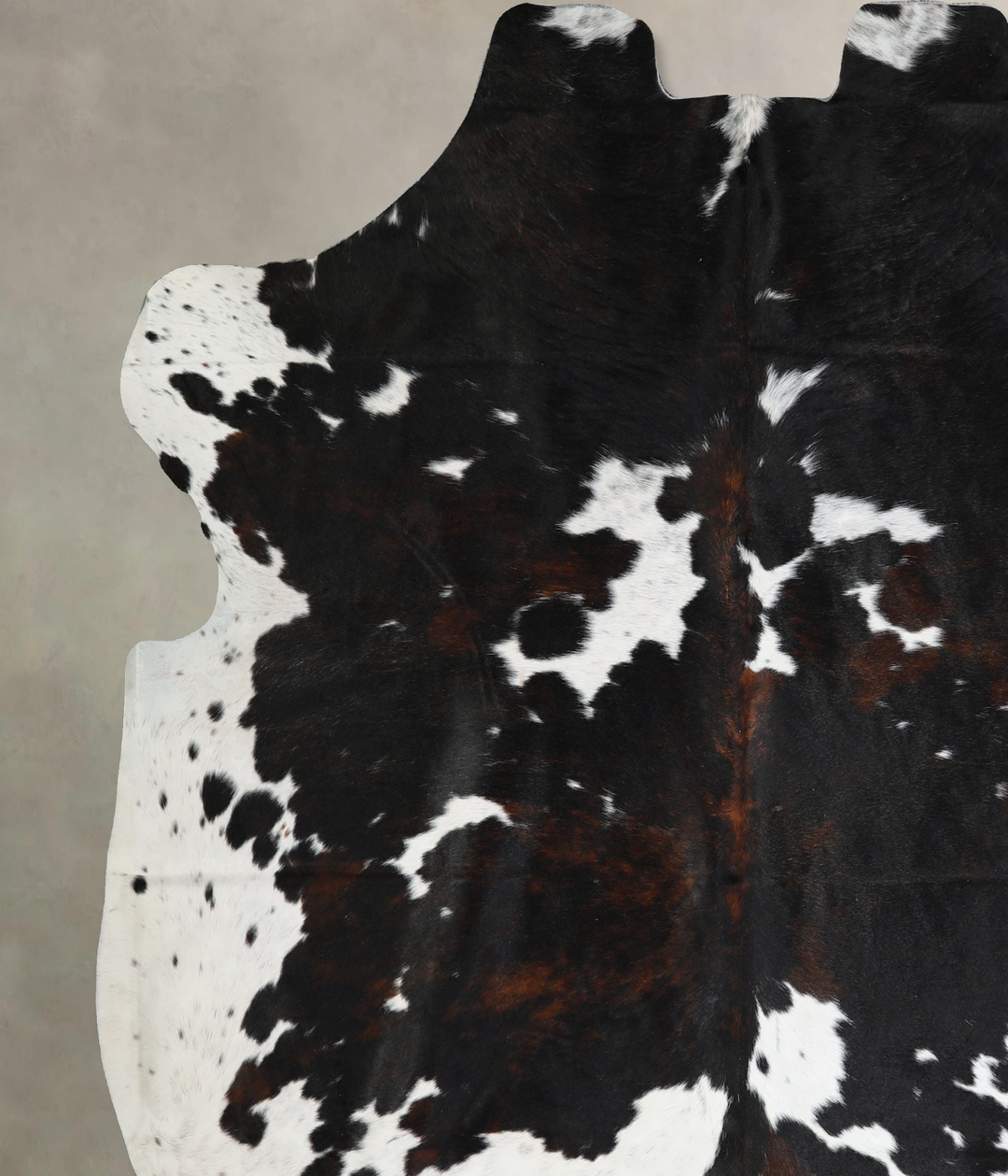 Tricolor XX-Large European Cowhide Rug 7'5"H x 6'10"W #A41075 by Hudso
