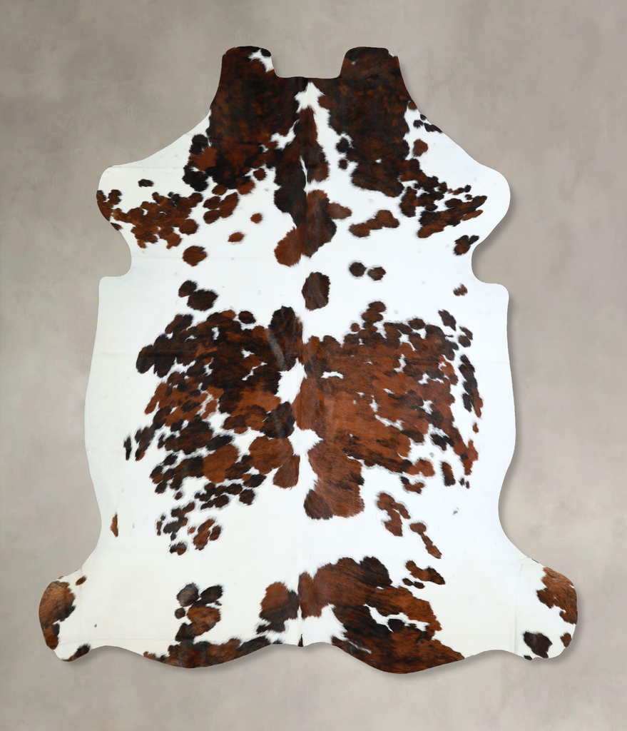 Tricolor XX-Large European Cowhide Rug 7'5"H x 7'0"W #A41076 by Hudson Hides