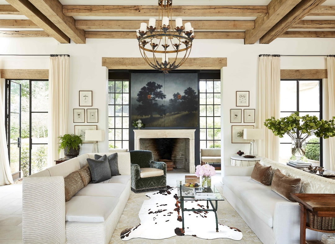 Tricolor Large European Cowhide Rug 6'4"H x 6'2"W #A41083 by Hudson Hi