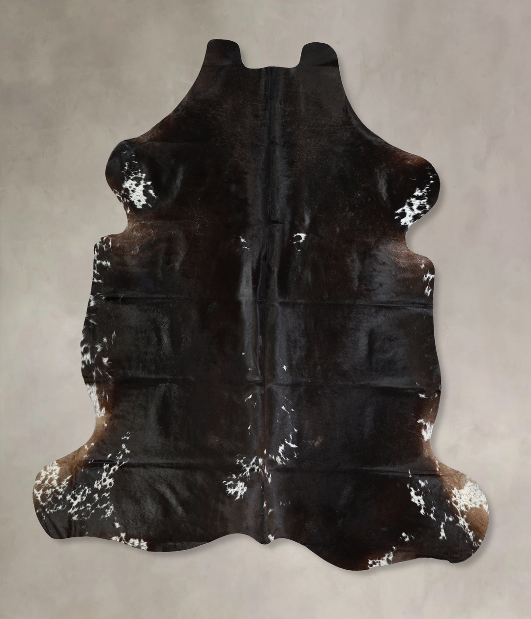 Black and White X-Large Brazilian Cowhide Rug 7'0"H x 6'3"W #A41090 by