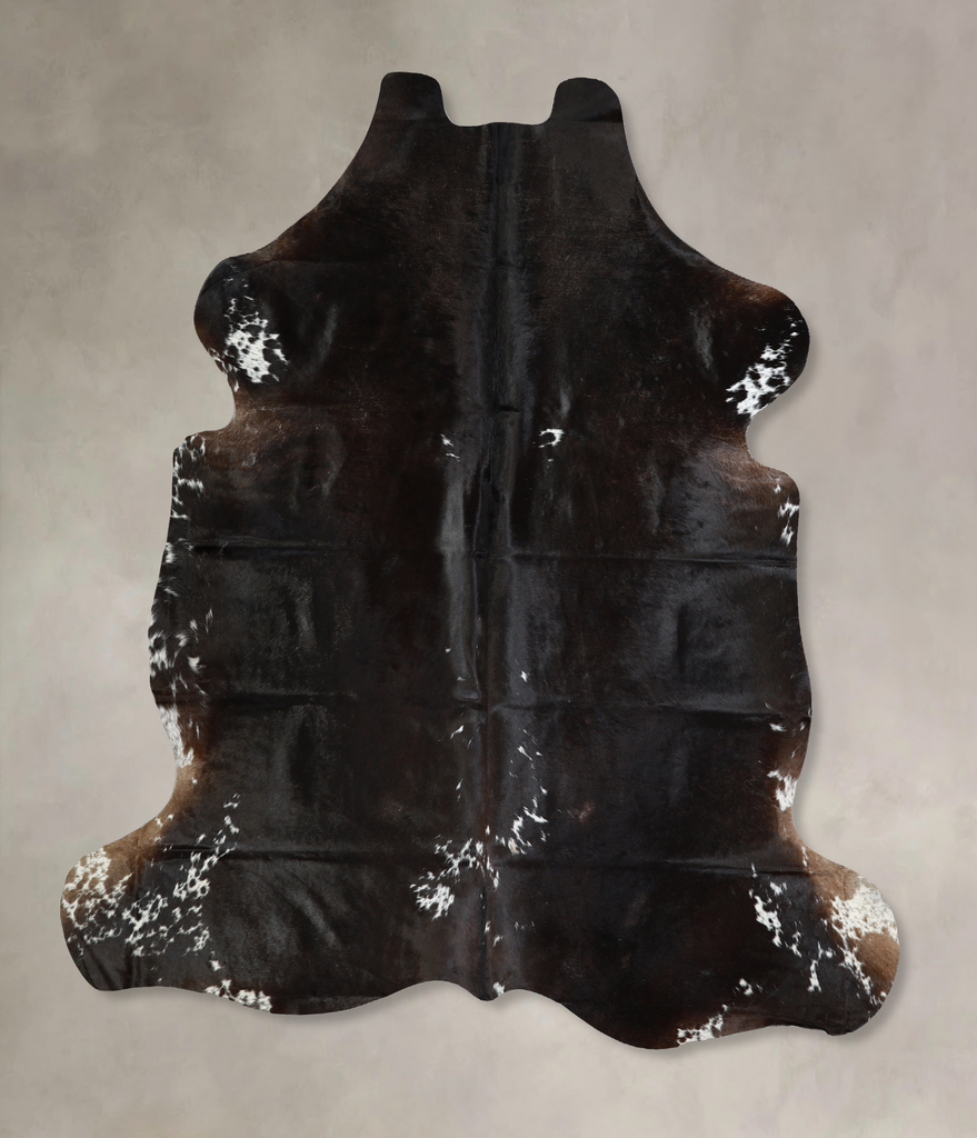 Black and White X-Large Brazilian Cowhide Rug 7'0"H x 6'3"W #A41090 by Hudson Hides