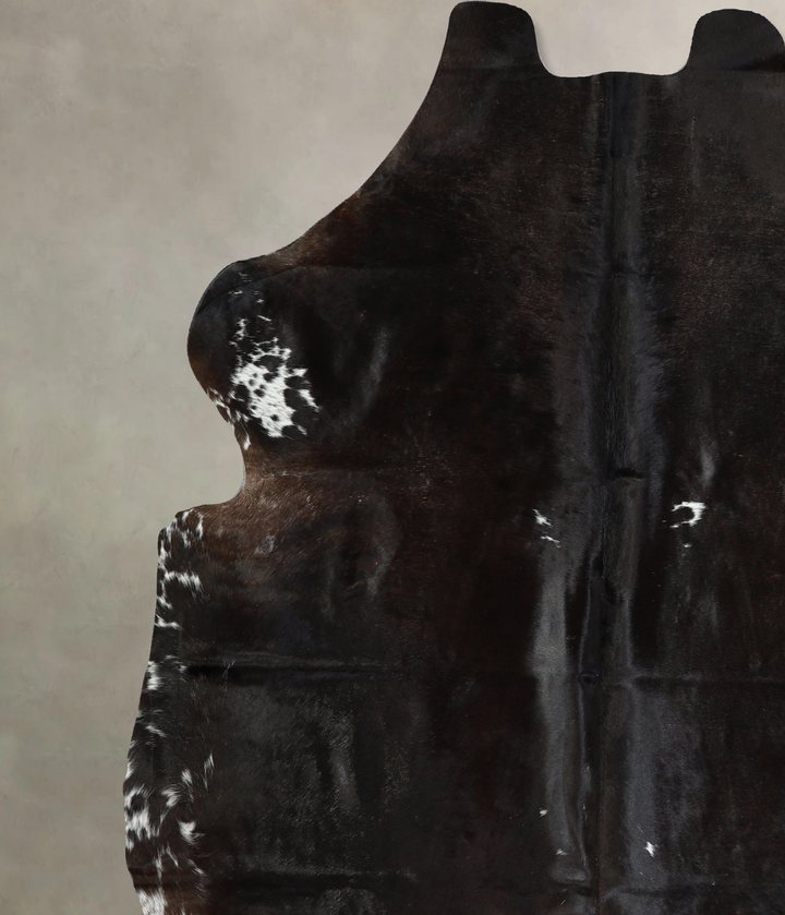 Black and White X-Large Brazilian Cowhide Rug 7'0"H x 6'3"W #A41090 by Hudson Hides