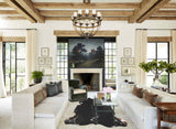 Black and White X-Large Brazilian Cowhide Rug 7'0"H x 6'3"W #A41090 by Hudson Hides