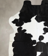 Black and White X-Large Brazilian Cowhide Rug 7'1"H x 6'3"W #A41091 by Hudson Hides
