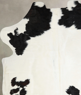 Black and White X-Large Brazilian Cowhide Rug 7'1"H x 5'11"W #A41092 by Hudson Hides