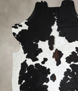 Black and White X-Large Brazilian Cowhide Rug 7'3"H x 6'10"W #A41095 by Hudson Hides