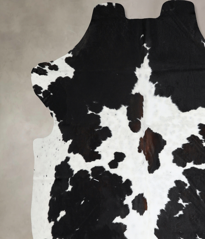 Black and White X-Large Brazilian Cowhide Rug 7'3"H x 6'10"W #A41095 by Hudson Hides