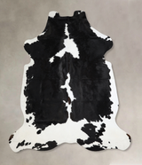 Black and White XX-Large Brazilian Cowhide Rug 7'9"H x 6'7"W #A41096 by Hudson Hides