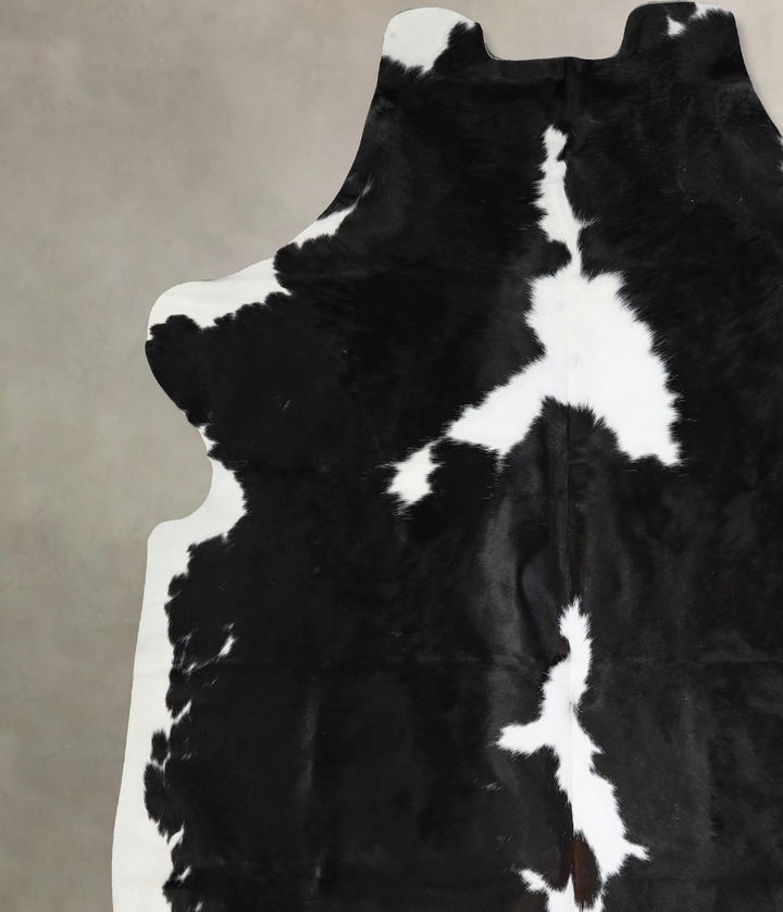 Black and White XX-Large Brazilian Cowhide Rug 7'9"H x 6'7"W #A41096 by Hudson Hides
