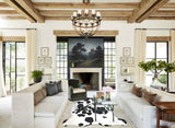 Black and White X-Large Brazilian Cowhide Rug 7'3"H x 6'9"W #A41097 by Hudson Hides