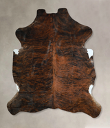Dark Brindle X-Large Brazilian Cowhide Rug 7'5"H x 6'4"W #A41098 by Hudson Hides