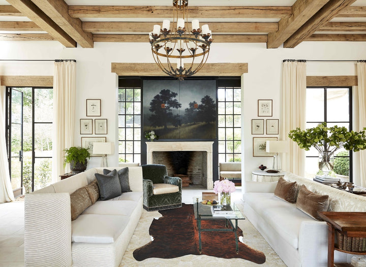 Dark Brindle X-Large Brazilian Cowhide Rug 7'5"H x 6'4"W #A41098 by Hudson Hides