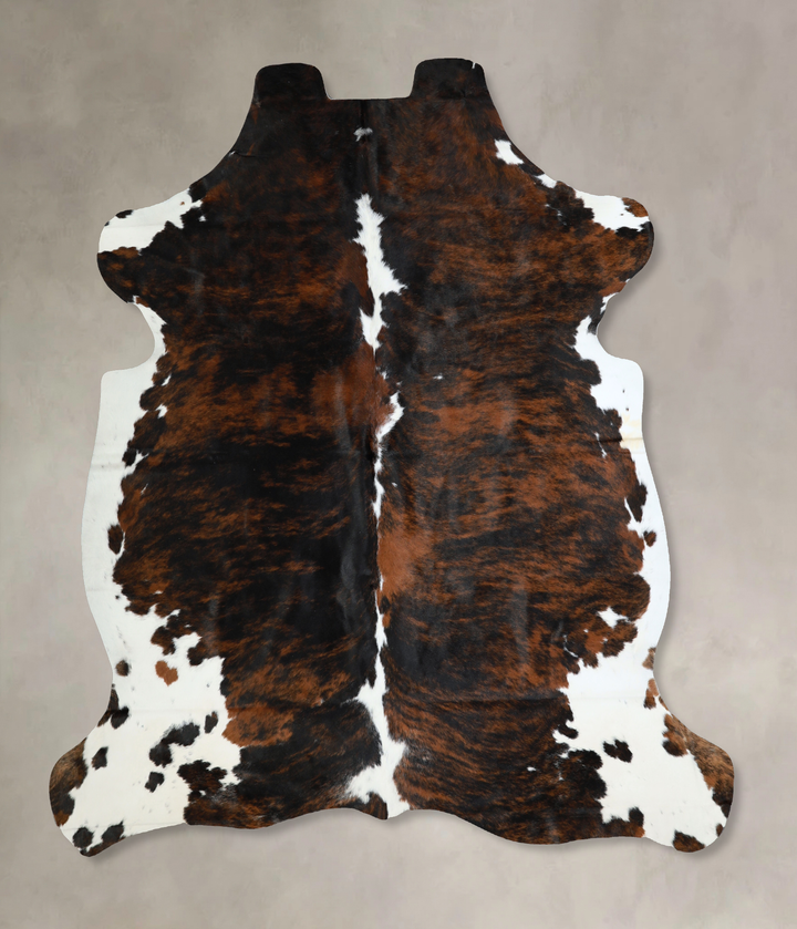 Tricolor X-Large European Cowhide Rug 6'11"H x 6'3"W #A41099 by Hudson Hides