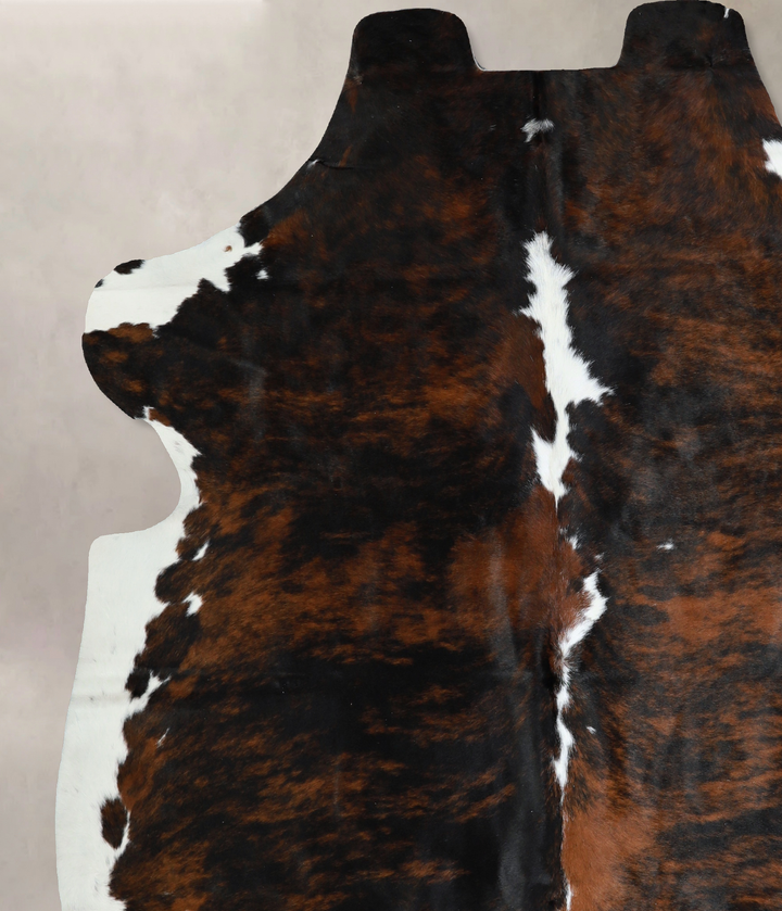 Tricolor X-Large European Cowhide Rug 6'11"H x 6'3"W #A41099 by Hudson Hides