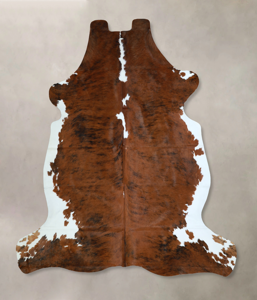 Tricolor X-Large European Cowhide Rug 6'11"H x 6'4"W #A41100 by Hudson Hides