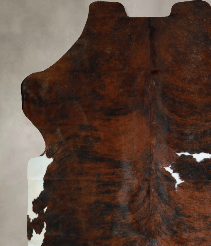 Tricolor X-Large European Cowhide Rug 7'4"H x 6'4"W #A41106 by Hudson Hides