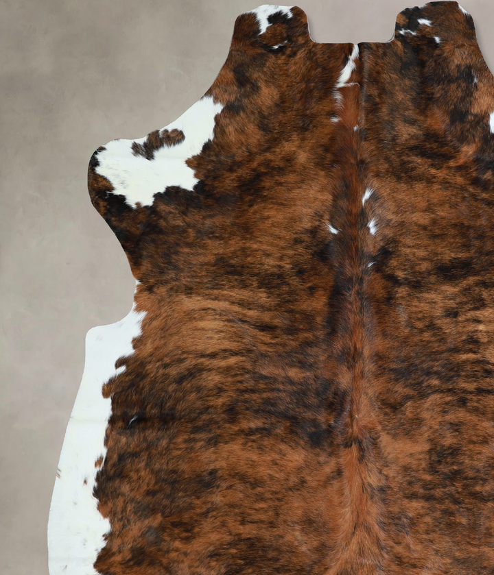 Tricolor X-Large European Cowhide Rug 7'2"H x 6'6"W #A41116 by Hudson Hides