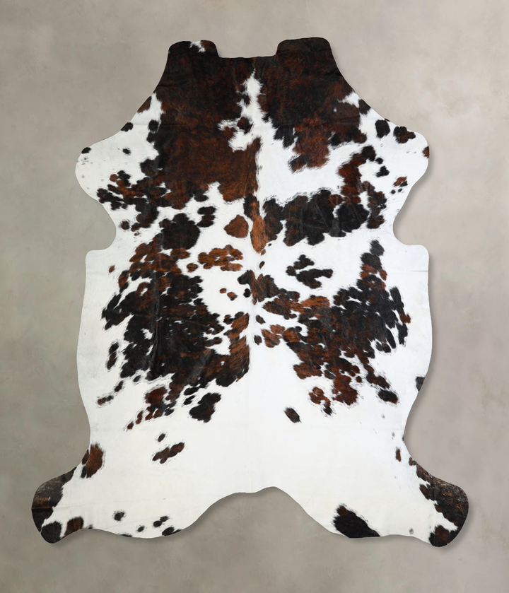Tricolor XX-Large European Cowhide Rug 7'11"H x 6'11"W #A41119 by Hudson Hides