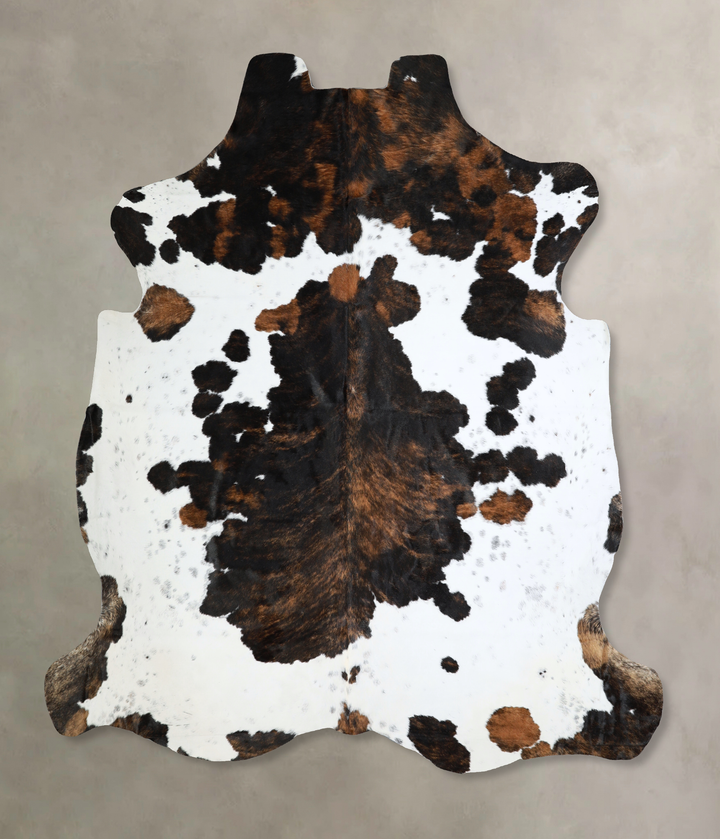 Tricolor XX-Large European Cowhide Rug 7'6"H x 7'1"W #A41120 by Hudson Hides