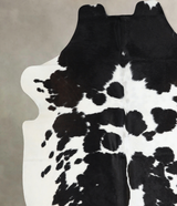 Black and White X-Large Brazilian Cowhide Rug 6'11"H x 6'3"W #A41125 by Hudson Hides
