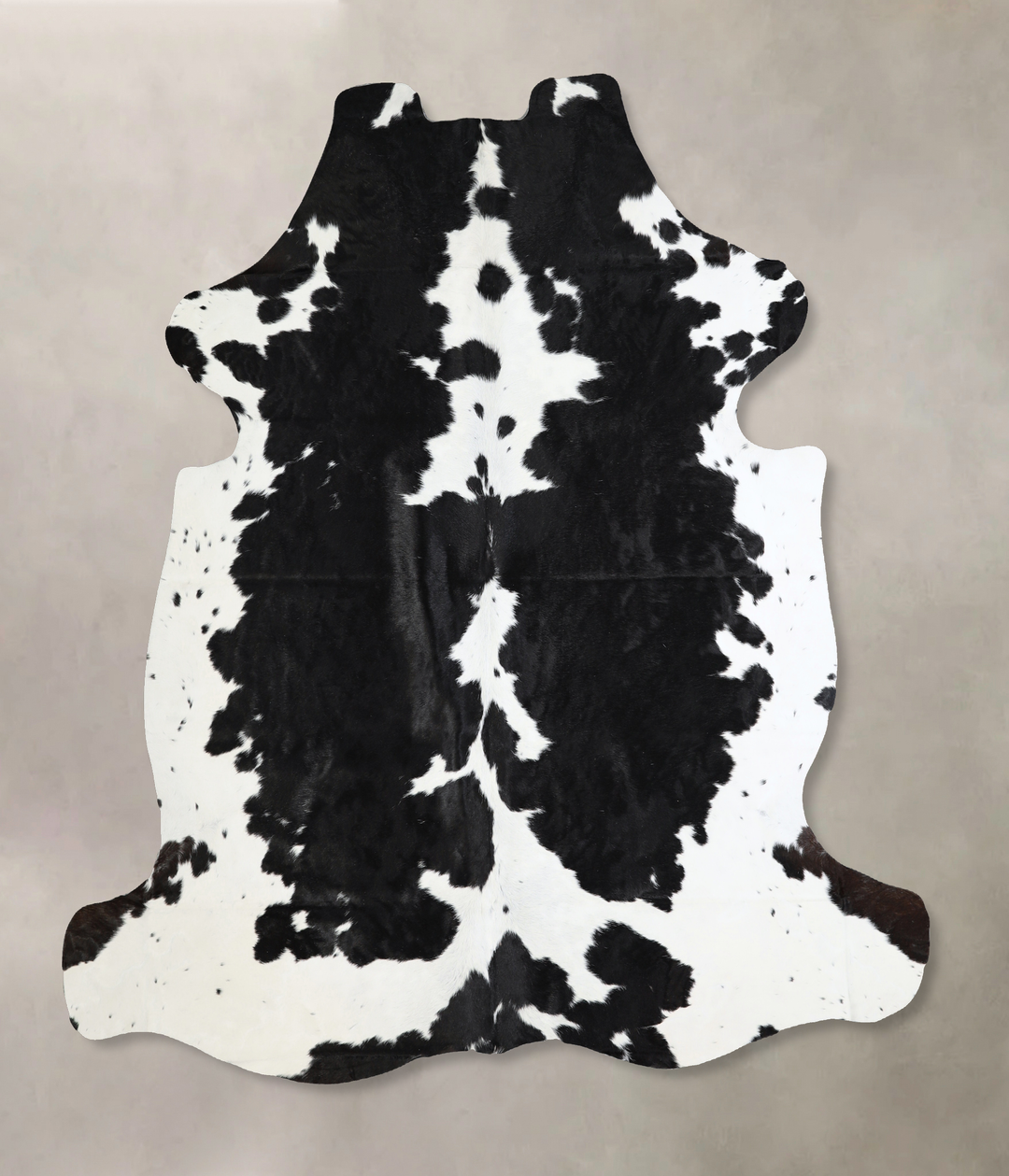 Black and White X-Large Brazilian Cowhide Rug 7'1"H x 6'8"W #A41126 by