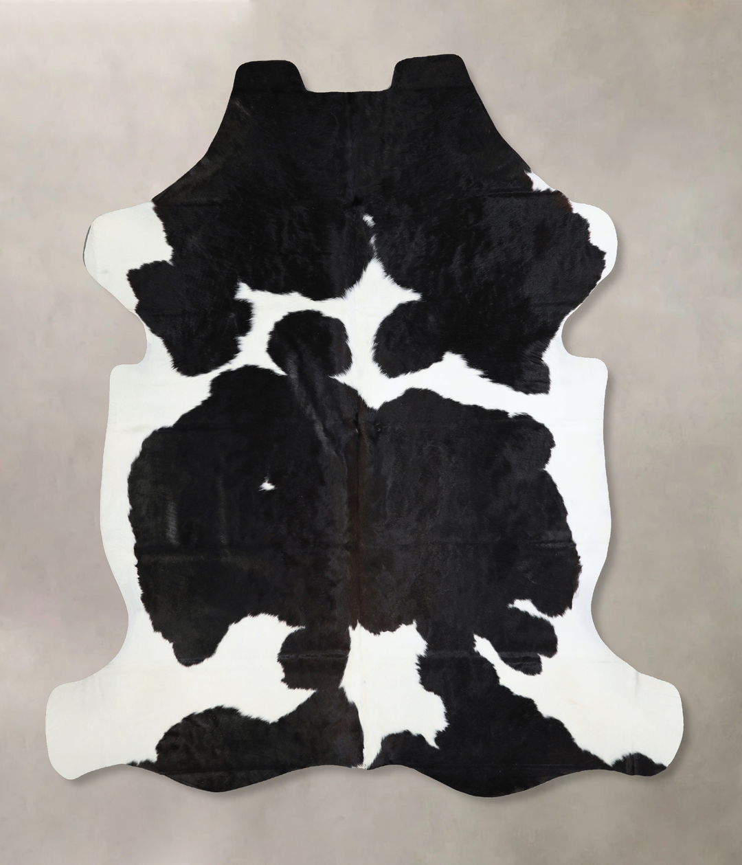 Black and White X-Large Brazilian Cowhide Rug 7'1"H x 6'6"W #A41127 by