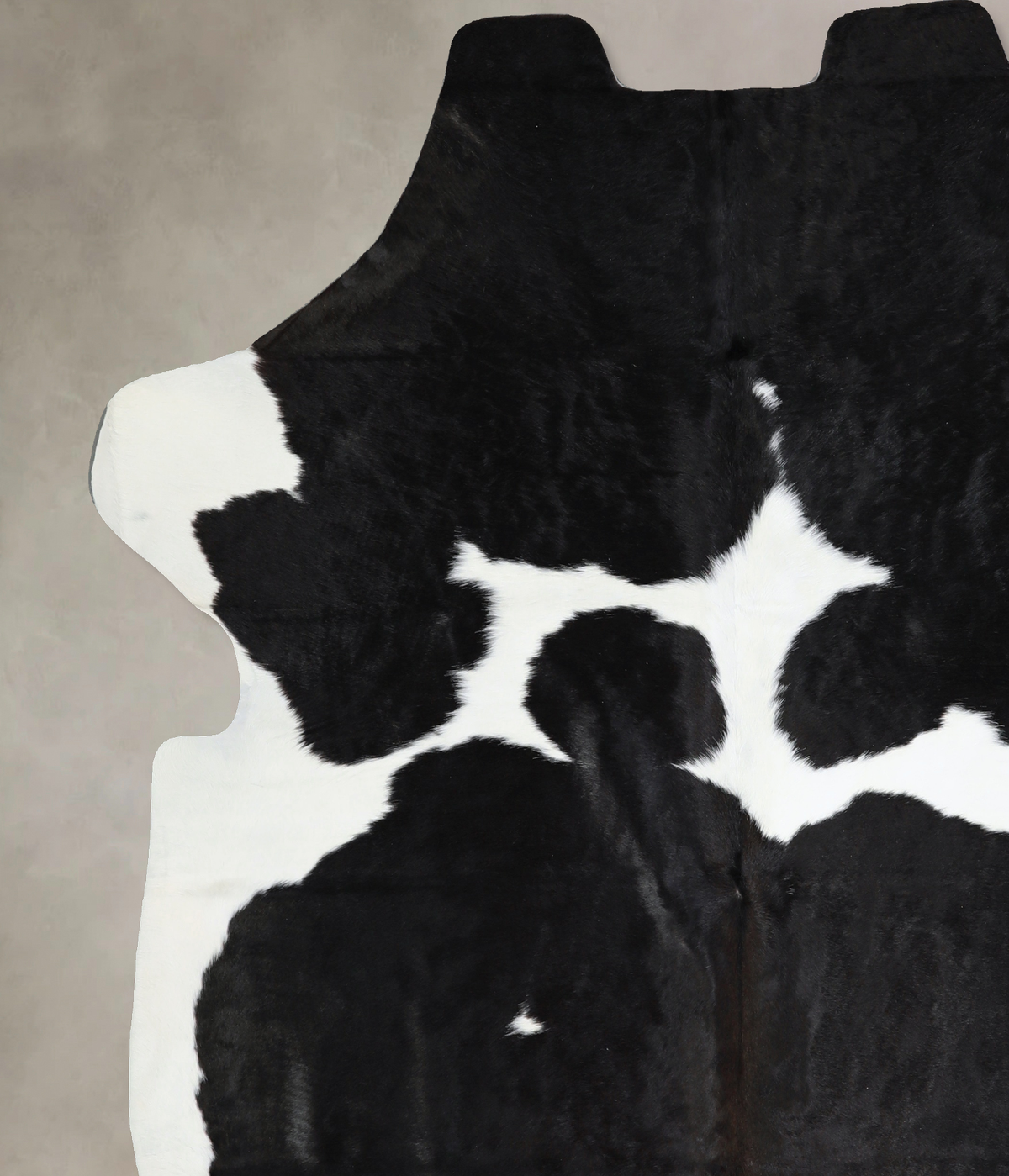 Black and White X-Large Brazilian Cowhide Rug 7'1"H x 6'6"W #A41127 by Hudson Hides