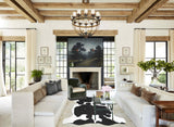 Black and White X-Large Brazilian Cowhide Rug 7'1"H x 6'6"W #A41127 by Hudson Hides