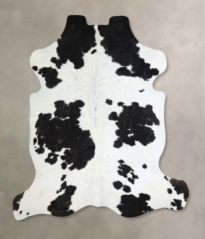 Black and White XX-Large Brazilian Cowhide Rug 7'2"H x 7'0"W #A41128 by Hudson Hides