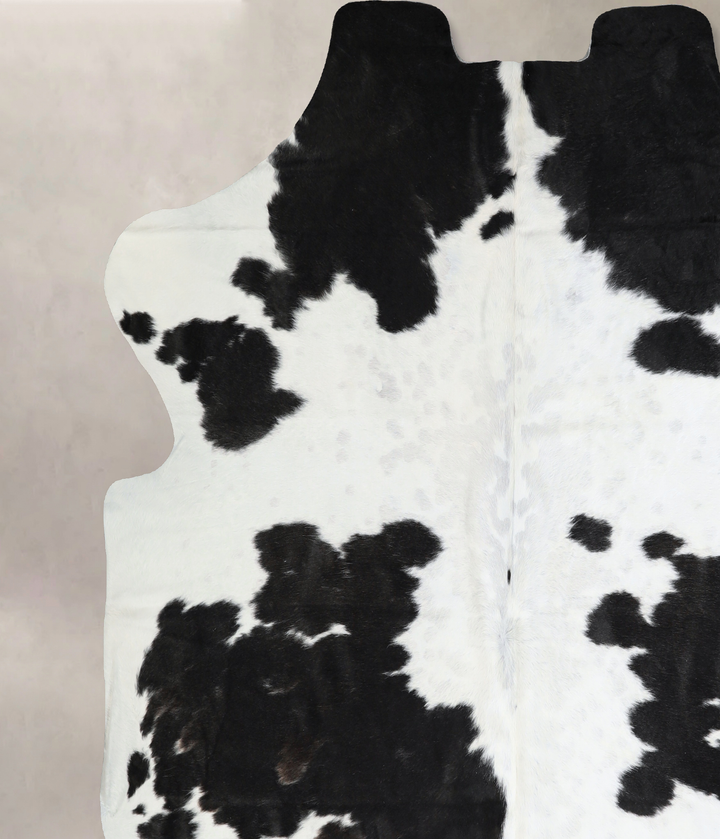 Black and White XX-Large Brazilian Cowhide Rug 7'2"H x 7'0"W #A41128 by Hudson Hides