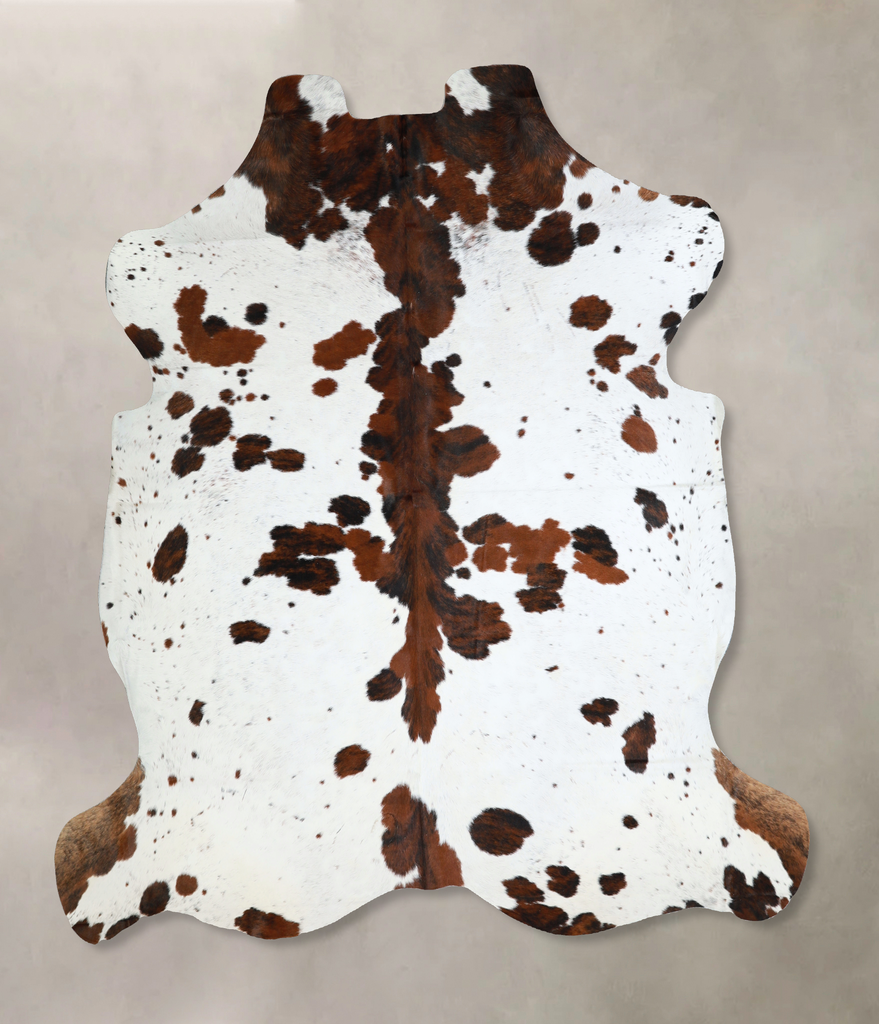 Tricolor X-Large European Cowhide Rug 6'11"H x 6'11"W #A41131 by Hudson Hides