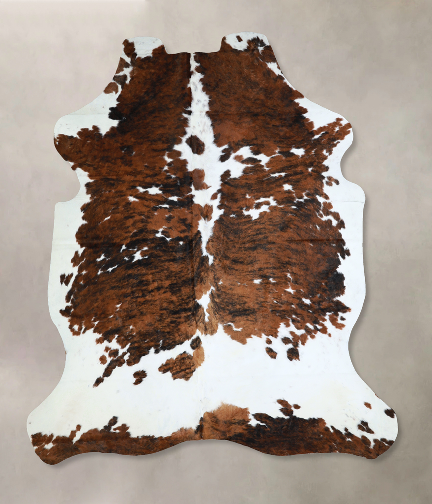 Tricolor X-Large European Cowhide Rug 7'3"H x 5'10"W #A41132 by Hudson Hides