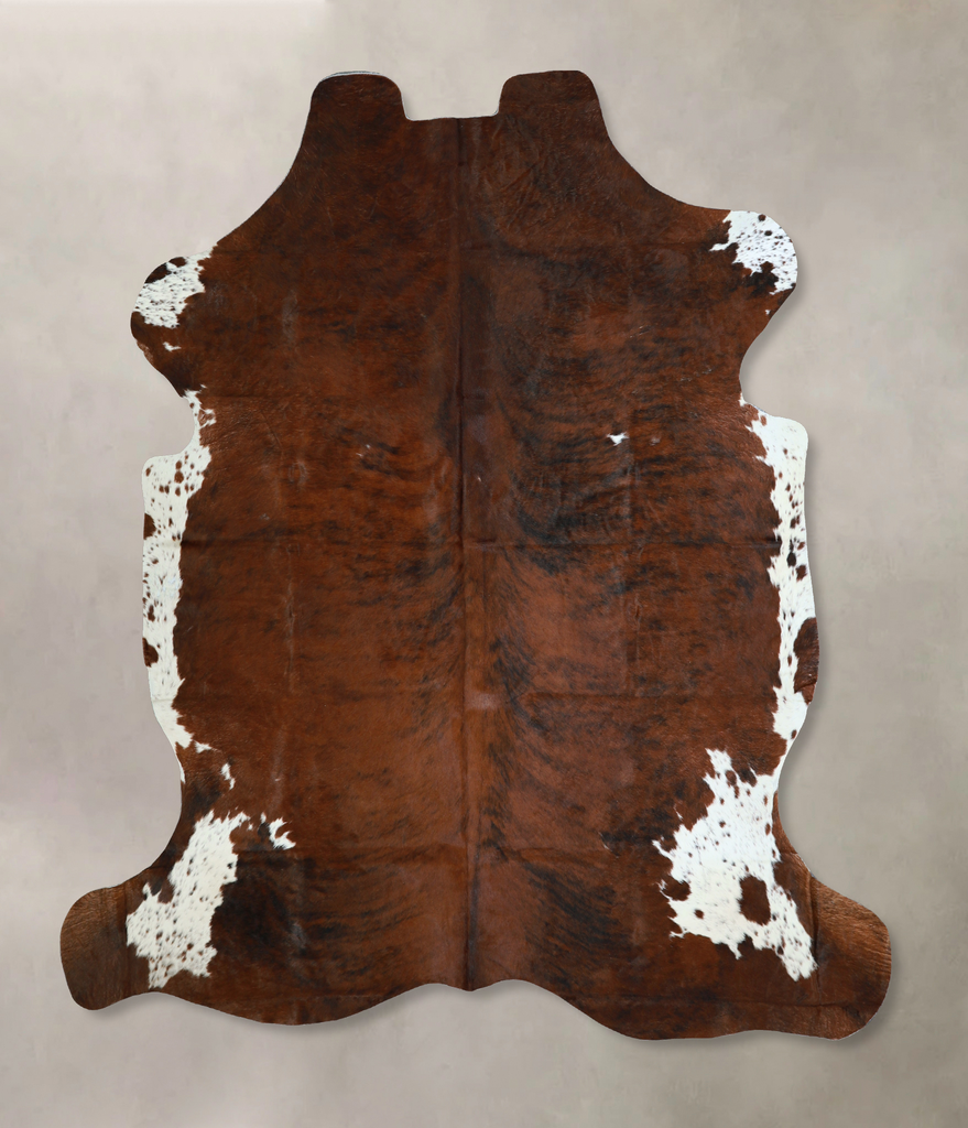 Tricolor X-Large European Cowhide Rug 7'0"H x 6'5"W #A41134 by Hudson Hides