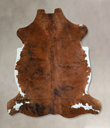 Tricolor X-Large European Cowhide Rug 7'1"H x 6'7"W #A41135 by Hudson Hides