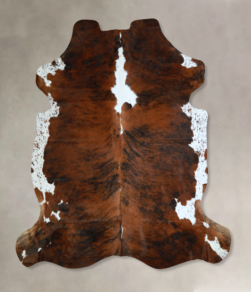 Tricolor X-Large European Cowhide Rug 7'2"H x 6'9"W #A41136 by Hudson Hides