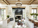 Tricolor X-Large European Cowhide Rug 6'10"H x 6'7"W #A41139 by Hudson Hides